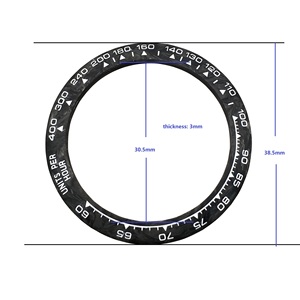Bezel sợi carbon tinh khiết từ nhà sản xuất không thấm nước và chống mài mòn phông chữ rõ ràng thích nghi cho Vòng trường hợp lauris Daytona - Product Image 1