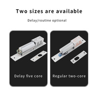Serrure électrique 2 fils/5 fils Sortie magnétique avec temporisation DC 12V Fail Safe Bolt Mortaise Serrure de porte NC/NO Serrure de porte électronique
