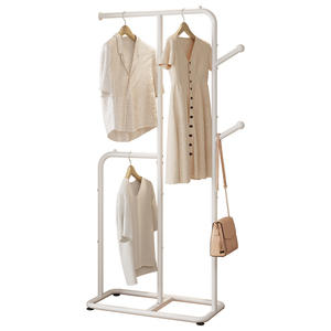 Porte-manteau simple sur pied pour la maison, support de vêtements de sol à plafond, petit rangement pour dortoir - Product Image 5