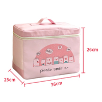 Sac de rangement pour jouets d'enfants en forme d'ours de dessin animé avec poignée robuste, tissu épaissi, design à double fermeture éclair, organisateur de blocs et de jouets pour enfants