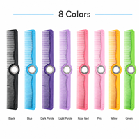 Peigne de coiffure professionnel rotatif à roulement à billes en PP, à dents fines et grossières, pour barbiers et coiffeurs professionnels, vente en gros, 8 couleurs