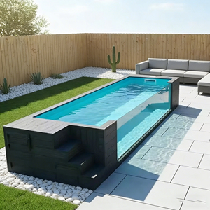 Piscine hors sol de luxe en fibre de verre pour enfants, petit spa de plongeon extérieur en fibre de verre - Product Image 6