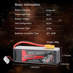 Factory Direct Sale 6s 22.2V 5000mAh 50C lithium polymer battery for RC hobby car softcase LiPo battery pack - Product Image 2