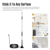 Antenne cellulaire polarisée verticale 4G LTE 8dBi avec base magnétique, fréquence 698-2700 MHz, connecteur mâle, câble RG174 de 3m, omnidirectionnelle