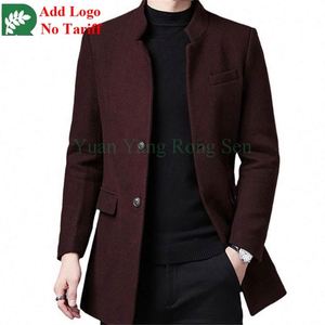 High Quality Customized <strong>Men</strong> Winter Slim-Fit Dark <strong>Blue</strong> Leather Jacket <strong>Men</strong> Short Jacket <strong>Coat</strong> with Zipped Leather Biker Jacket - Product Image 1