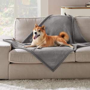 Bền 360gsm Lúa Mì <span class=keywords><strong>Sherpa</strong></span> Và Flannel Lông Cừu Vật Nuôi Chăn Con Chó Không Thấm Nước Chăn - Product Image 1