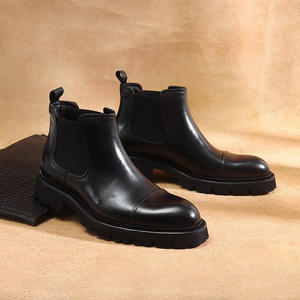 Nouvelles Bottes Classiques de Designer pour Hommes en Cuir Véritable Automne-Hiver 2026 – Confortables, Imperméables, Antidérapantes et Faciles à Enfiler pour le Travail - Product Image 4