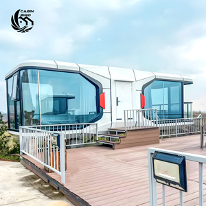 Cabin chim a-khung phong cách nhà viên nang không thấm nước container thép di động với nhà vệ sinh có thiết kế thời trang và thiết thực - Product Image 1