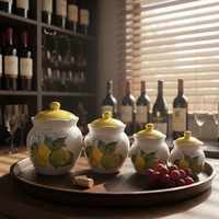 Assiette de présentation en porcelaine motif citron, style européen, vaisselle durable pour cadeaux