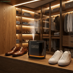 Diffuseur de parfum USB constant 3-en-<span class=keywords><strong>1</strong></span>, diffuseur d'arômes de chevet avec horloge LED numérique, veilleuse ambiante ambre, sans eau, sans batterie - Product Image 1