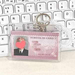 3 inch ID tín dụng ngân hàng thẻ xe buýt thẻ sinh viên Thẻ Mặt dây chuyền Album Keychain chủ huy hiệu Dễ Thương Acrylic Kpop photocard Keychain chủ - Product Image 3