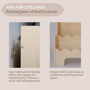 थोक अद्वितीय डिजाइन देहाती भूरे रंग के आधुनिक scallooloodler बुकशेल्फ़ - Product Image 4