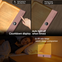 Lampe de lecture plate minimaliste rechargeable USB Type-C DC LED, anti-éblouissement, 3 températures de couleur, gradation progressive, minuterie