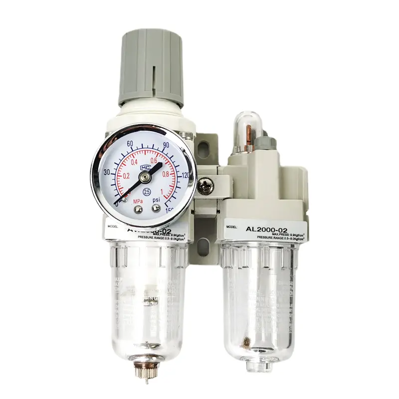 AC2010-02 공기 펌프 압축기 오일 필터 조절기 트랩 공압 물 분리기 압력 수동 배수 공급 장치