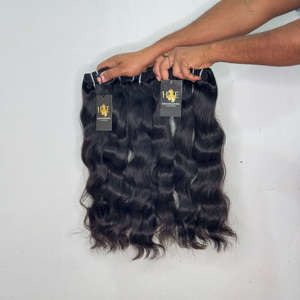 Extensions de cheveux naturels ondulés bruts, cuticules alignées, cheveux indiens bruts ondulés, raides, bouclés, non traités, en lots - Product Image 1
