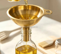 Mini entonnoir léger en acier inoxydable plaqué or XBB pour transfert d'huile et de liquides en cuisine domestique