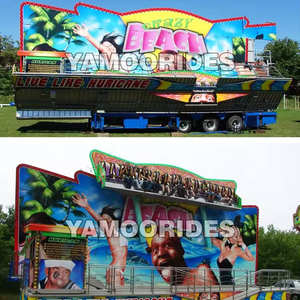 Vente chaude usine : Manèges Crazy Wave <span class=keywords><strong>Miami</strong></span> montés sur remorque pour jeux de carnaval extérieurs, pour parcs de trampolines, en alliage, FRP et acier, haute capacité - Product Image 5