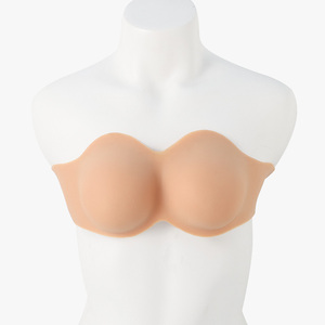 Plastron en silicone sans bretelles forme de sein d'été réaliste Crossdresser prothèse en silicone faux Cosplay larme forme ronde - Product Image 1