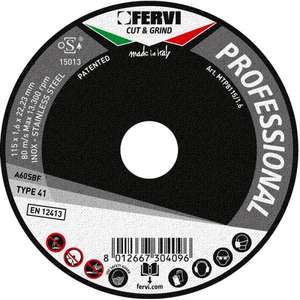 FERVI - MTP8125/1.6 Disque à tronçonner «professionnel»-EAN 8012667315733 ABRASIFS CUTTING DISCS - Product Image 1