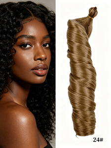 BELEZA 24 #   Extensions capillaires synthétiques tressées au crochet pour femmes africaines, couleur teinte, 24 pouces, 150g, boucles françaises pré-collées, en promotion - Product Image 1