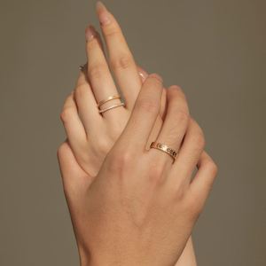 Dylam Classic Design Women Men <b>Couple</b> Jewelry <b>Ring</b> S925 Silver Dazzle 5A Cubic Zirconia Diamond Lover Bridal Engagement <b>Rings</b> - Product Image 2