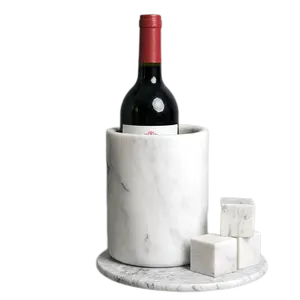 SHIHUI Marmor-Design Eis Rotwein-Fass Marmor Weinkühlschüssel Eimer für Bier Champagner Kühlschrank für Partys