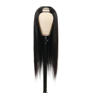 Nueva peluca No dejar cabello humano <span class=keywords><strong>V</strong></span> Parte peluca crudo <span class=keywords><strong>V</strong></span>, parte peluca <span class=keywords><strong>V</strong></span>, parte cutícula alineada pelucas de cabello humano para las mujeres negras - Product Image 1
