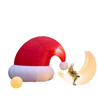 Décorations de Noël gonflables en forme de dessin animé pour mur d'escalade, accessoires suspendus d'extérieur pour créer une ambiance festive, modèle 349