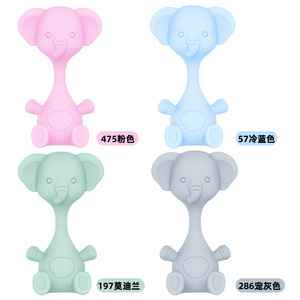 Sonajero con forma de elefante para bebé, juguete de mano masticable de silicona de calidad alimentaria para 0 a 24 meses, unisex - Product Image 5
