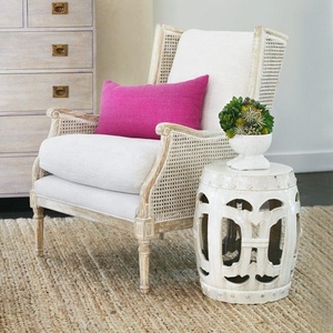 Salon de haute qualité chaises simples antiques villa canapé en bois rotin chaise d'appoint chaise de loisirs - Product Image 3