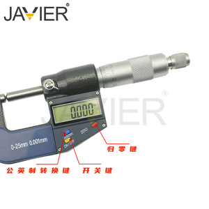 Micrómetro Electrónico Digital JAVIER0-25MM con Pantalla Digital, Punta Doble y Medición en Micrones para Diámetro Exterior - Product Image 2