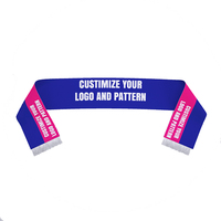 Écharpes durables de fan de logo d'équipe de football de polyester d'impression tricotée personnalisée pour l'événement de club