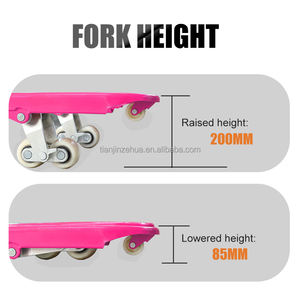 Palette manuelle polyvalente Capacité 2T Profil bas et roues PU/nylon à haute levée Option - Product Image 6