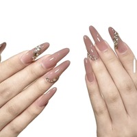 10 Tailles Populaires de Faux Ongles à Presser – Ongles Élégants aux Tons Pêche et Nude pour Mariage et Séance Photo – Capsules d'Ongles Amovibles
