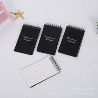 ODM D'OEM Adapté Aux Besoins Du Client Imperméable Déposé Carnet de Notes A6 A7 PVC PP Couvercle En Plastique Transparent Pierre Papier Bloc-Notes Avec Logo Imprimé