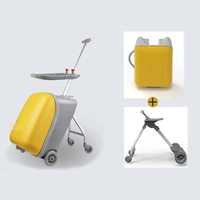 Valise mains libres avec garde-corps pour enfants Poussette ABS Trolley pour voyage Verrouillage Boarding School Business