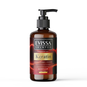 EVISSA Champú de Queratina 950ml - Cuidado Profesional Sin Sal para Cabello Teñido y Dañado - Caja de 12 Unidades - Product Image 1