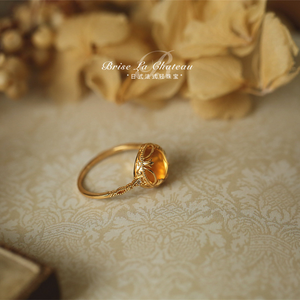 Cincin batu bulan renda Vintage alami wanita, cincin pernikahan batu bulan zirkon kristal dapat diatur romantis - Product Image 5
