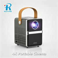 Projecteur LCD portable 720P V2 6710W avec mise au point électrique, 200 ANSI, Bluetooth 5.0, WIFI, mini projecteur de cinéma maison avec poignée en cuir