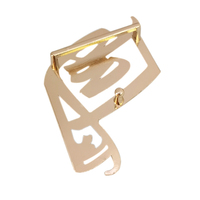Boucle de ceinture en métal avec logo personnalisé de marque dorée en relief de haute qualité