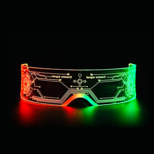 Wholesale LED Luminous Sunglasses Vintage Punk Men Women Fashion Party Christmas Colorful <b>Light</b> <b>up</b> Glasses <b>Shades</b> UV400 - Product Image 6