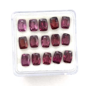 Rodolita natural granate cojín corte piedras preciosas sueltas Lote 5-7 MM granate piedra preciosa granate rodolita piedra para la fabricación de joyas - Product Image 4