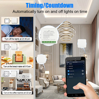 Interruptor Inteligente WiFi de 1 Canal y 16A, Relé de Control Remoto para Luces, Electrodomésticos de Garaje, Compatible con Tuya, Alexa y Google