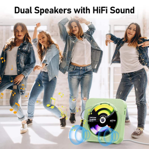 Factory Custom Logo Portable CD Player BT5.0 Rechargeable Built-in <b>Speaker</b> For Outdoor Camping Home Desktop Audio - Product Image 3