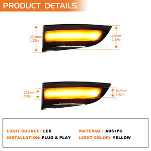 Feux latéraux pour Renault <span class=keywords><strong>Megane</strong></span> <span class=keywords><strong>3</strong></span> MK3 III RS 2008-2016 BZ KZ DZ Dynamic LED Blinker Indicator Mirror New Turn Signal Lamps - Product Image 4