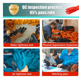 Gants ménagers en caoutchouc rouge de 38cm-Surface antidérapante texturée-Polyvalent pour le nettoyage, la <span class=keywords><strong>vaisselle</strong></span> et l'entretien ménager - Product Image 4