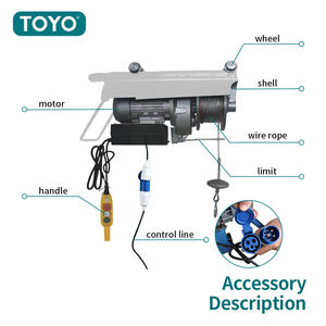 Chine usine Toyo 290 300 500 800 950 Kg Italie Ece Mini treuil électrique avec quatre chariots - Product Image 2