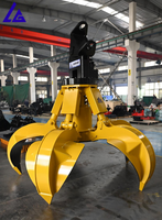 Pinza para Cascarillas de Naranja LIGONG para Excavadoras de 5-10 Toneladas con Rotación de 360° °   Diseño de pinza giratoria y multi-puntas para chatarra