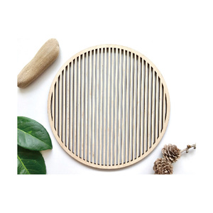 Dessous de plat en bouleau pour plats chauds 20 cm décor à la <span class=keywords><strong>maison</strong></span> nordique porte-Pot en bois dessous de plat pour théière dessous de plat minimaliste cadeau de pendaison de crémaillère - Product Image 2