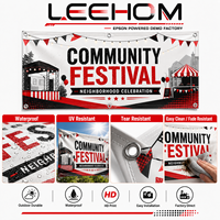 Bannière en vinyle PVC durable et imperméable, personnalisée, directement de l'usine, pour toile de fond de scène de festival communautaire et affichage d'événements de quartier